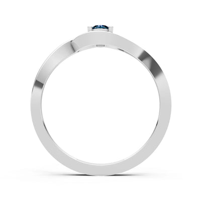 Minimal Curve Solitaire Ring