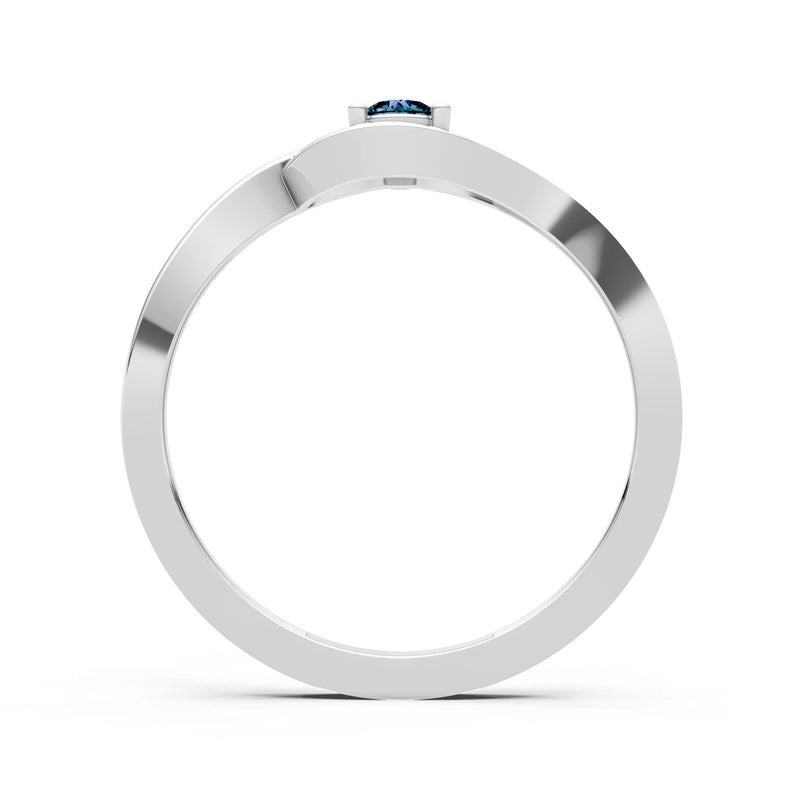 Minimal Curve Solitaire Ring