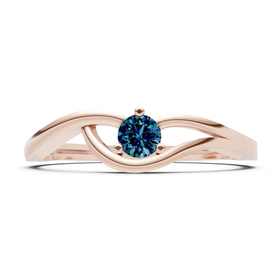 Minimal Curve Solitaire Ring