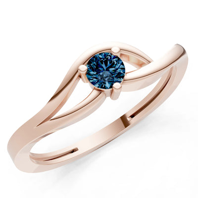 Minimal Curve Solitaire Ring