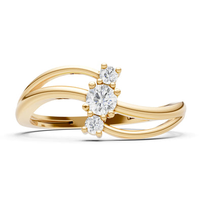 Diamond Bypass Cluster Accent Ring