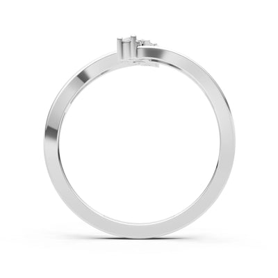 Diamond Bypass Cluster Accent Ring