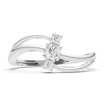 Diamond Bypass Cluster Accent Ring