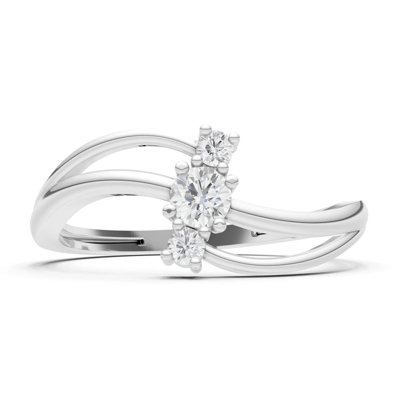 Diamond Bypass Cluster Accent Ring