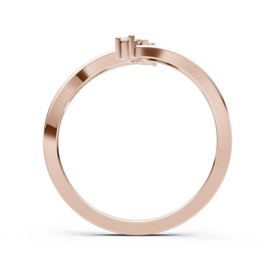 Diamond Bypass Cluster Accent Ring