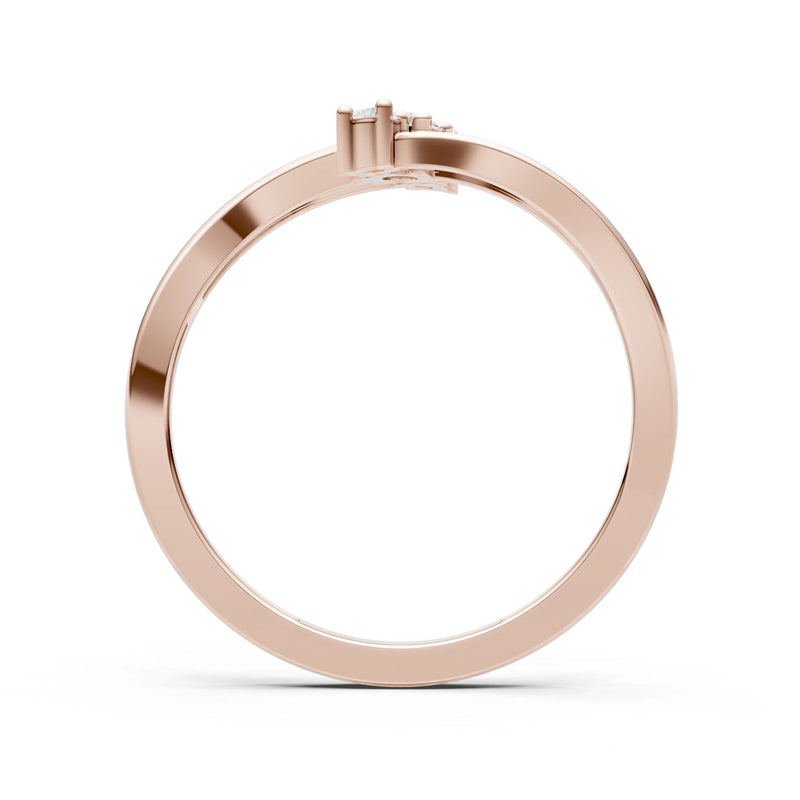 Diamond Bypass Cluster Accent Ring