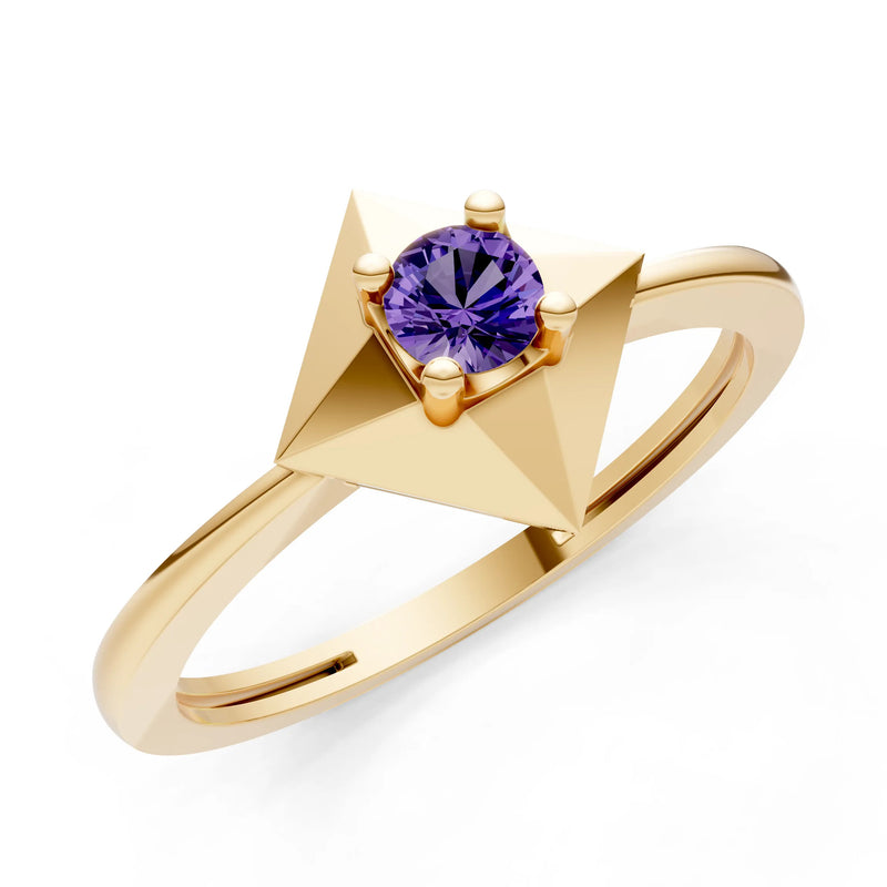 Elevated Cathedral Tiny Solitaire Ring