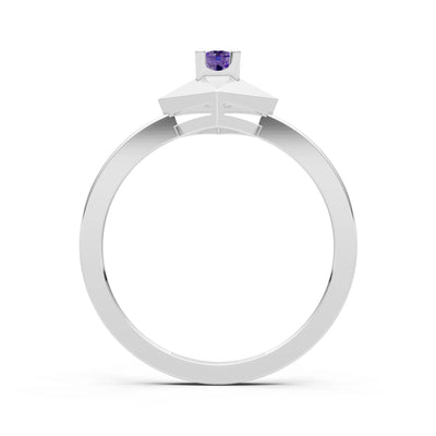 Elevated Cathedral Tiny Solitaire Ring