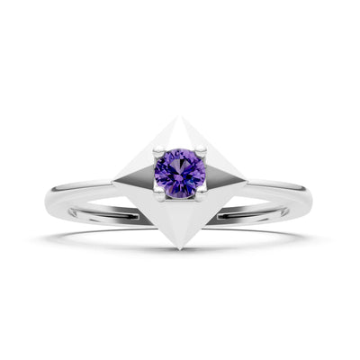 Elevated Cathedral Tiny Solitaire Ring