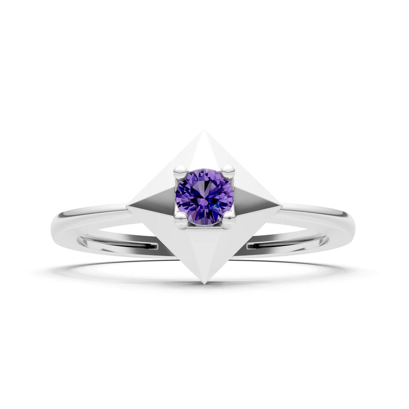 Elevated Cathedral Tiny Solitaire Ring