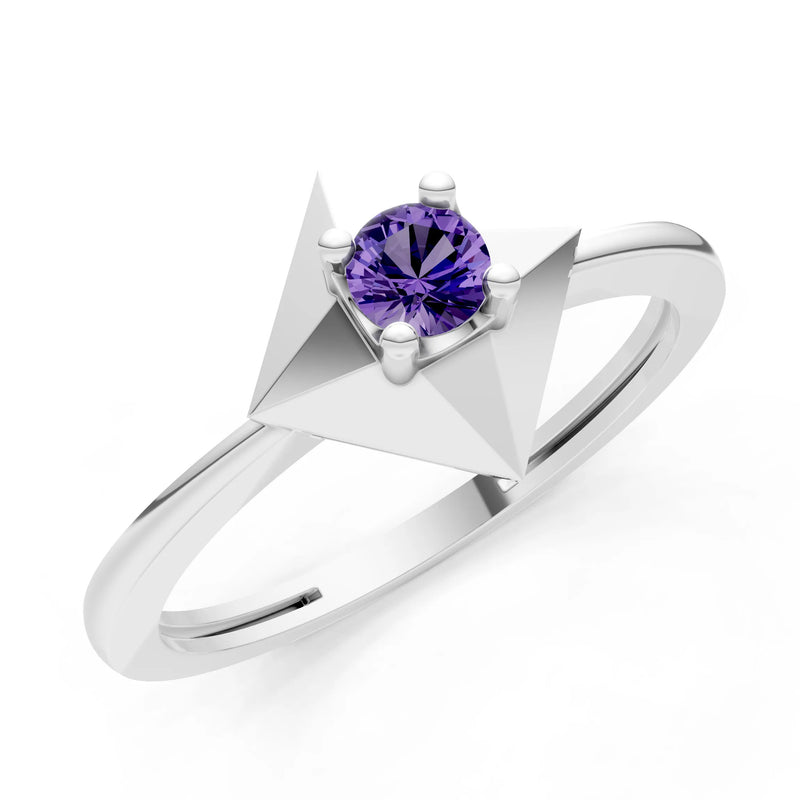 Elevated Cathedral Tiny Solitaire Ring