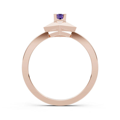 Elevated Cathedral Tiny Solitaire Ring