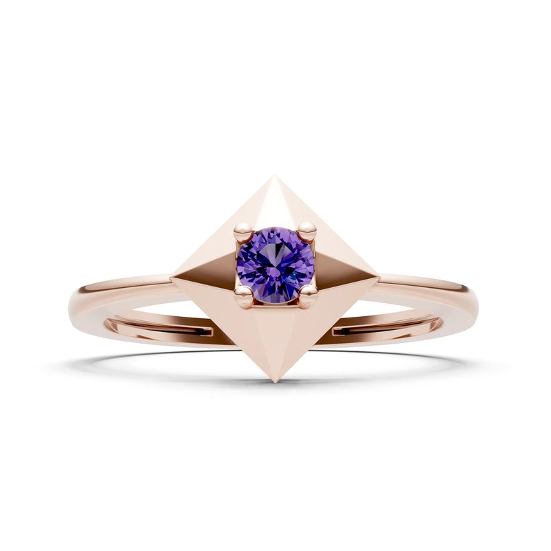 Elevated Cathedral Tiny Solitaire Ring