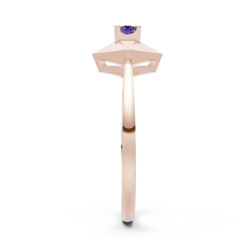 Elevated Cathedral Tiny Solitaire Ring