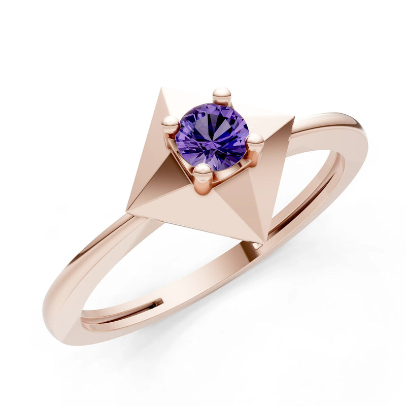 Elevated Cathedral Tiny Solitaire Ring