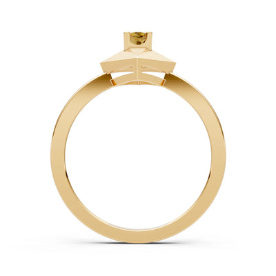Elevated Cathedral Tiny Solitaire Ring