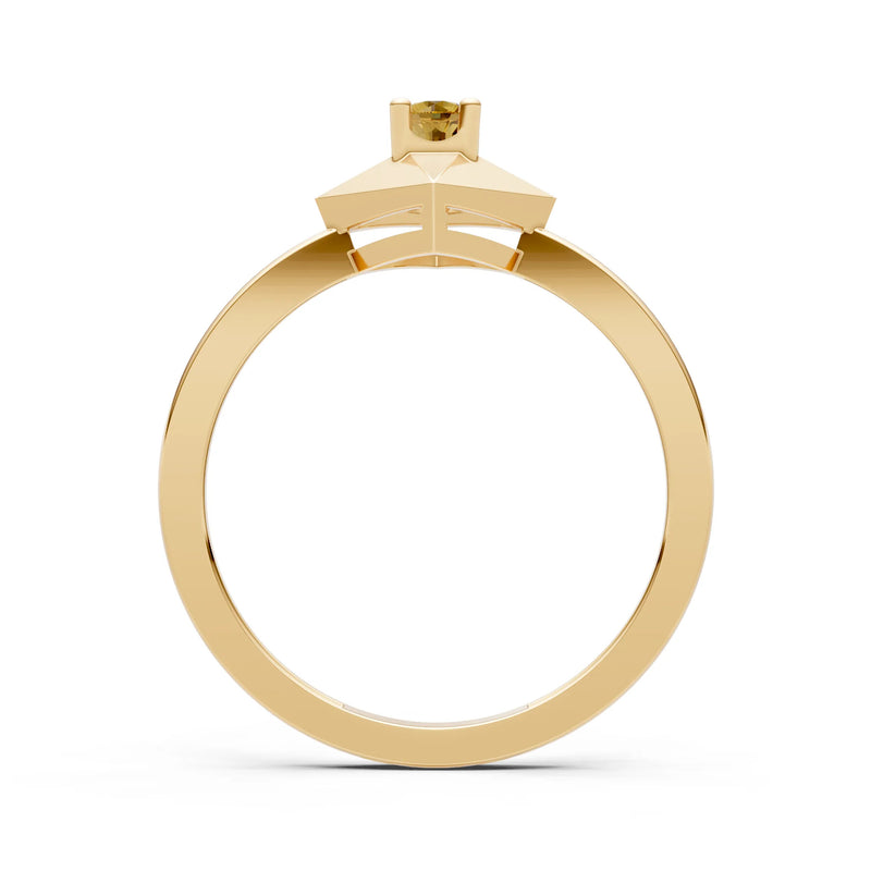 Elevated Cathedral Tiny Solitaire Ring