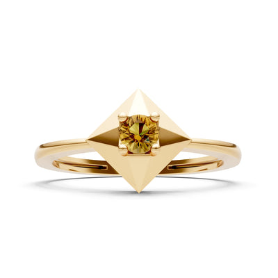 Elevated Cathedral Tiny Solitaire Ring