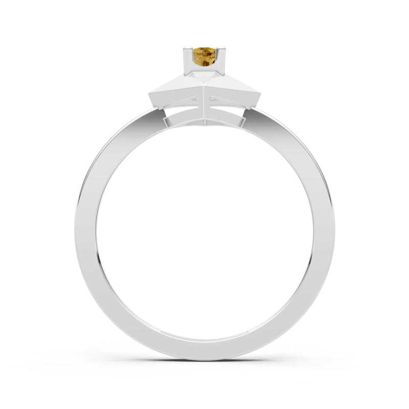 Elevated Cathedral Tiny Solitaire Ring
