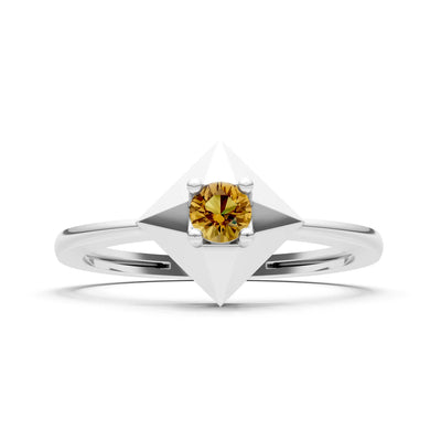 Elevated Cathedral Tiny Solitaire Ring