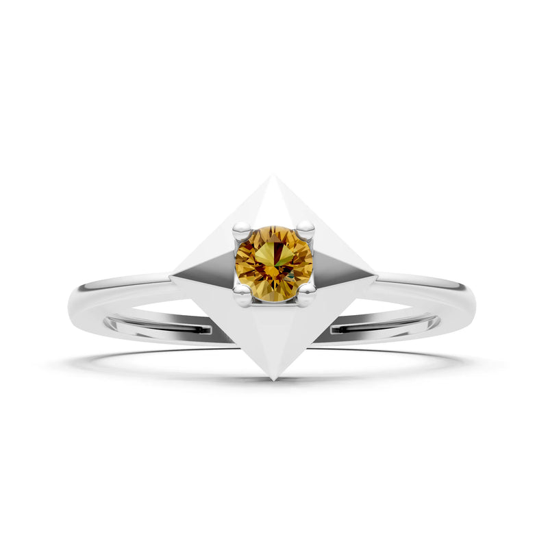 Elevated Cathedral Tiny Solitaire Ring