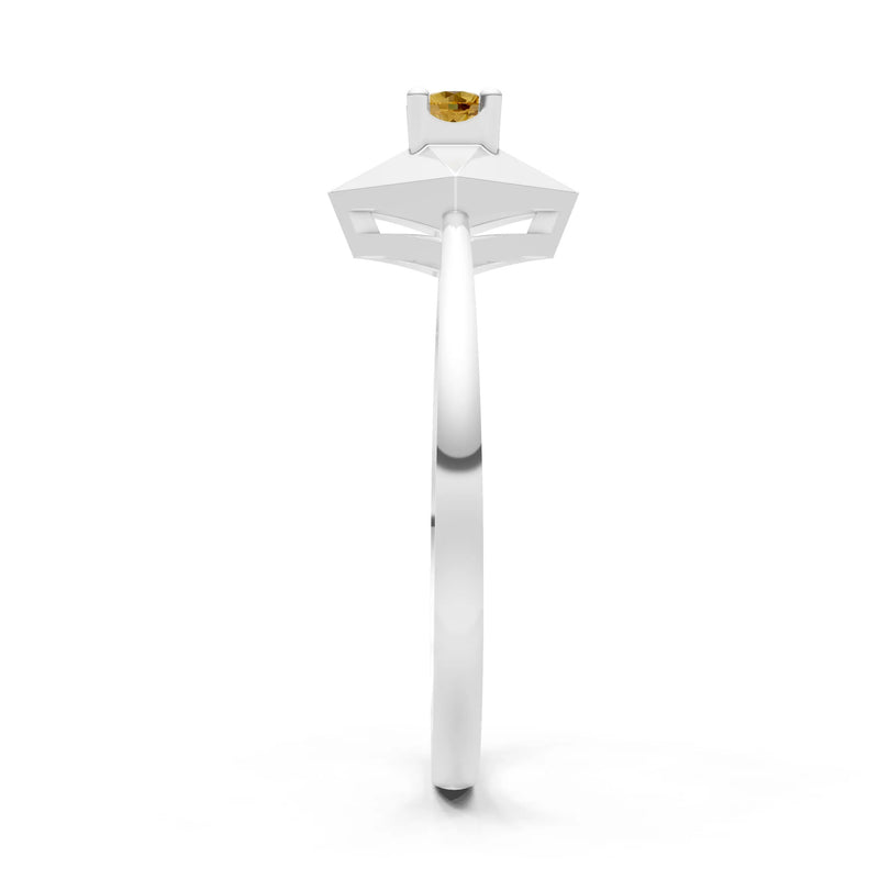Elevated Cathedral Tiny Solitaire Ring