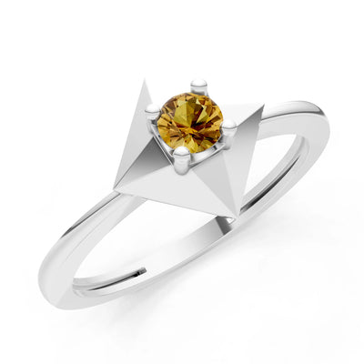Elevated Cathedral Tiny Solitaire Ring