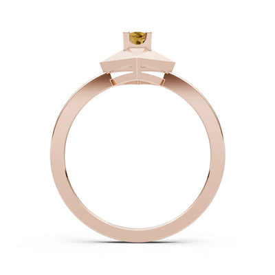 Elevated Cathedral Tiny Solitaire Ring