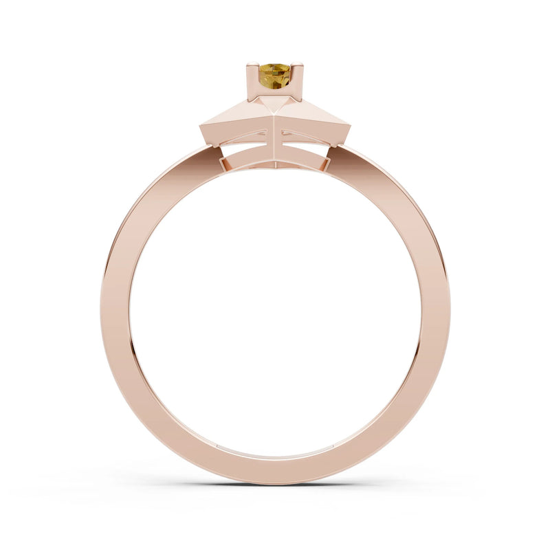 Elevated Cathedral Tiny Solitaire Ring
