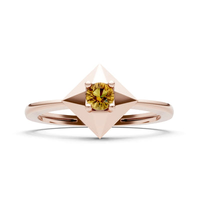 Elevated Cathedral Tiny Solitaire Ring