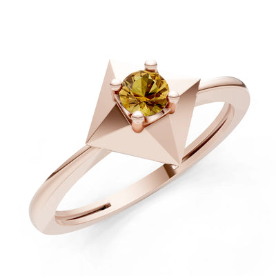 Elevated Cathedral Tiny Solitaire Ring