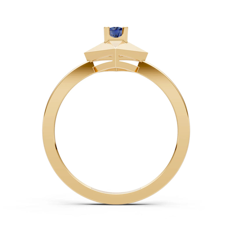 Elevated Cathedral Tiny Solitaire Ring