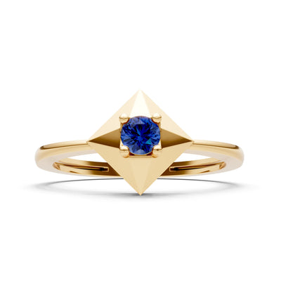 Elevated Cathedral Tiny Solitaire Ring