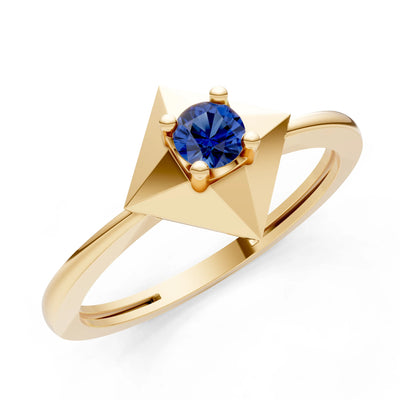 Elevated Cathedral Tiny Solitaire Ring