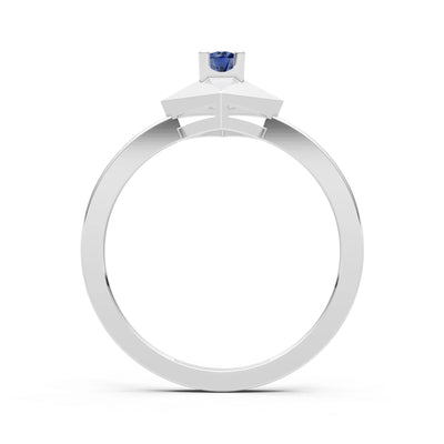 Elevated Cathedral Tiny Solitaire Ring