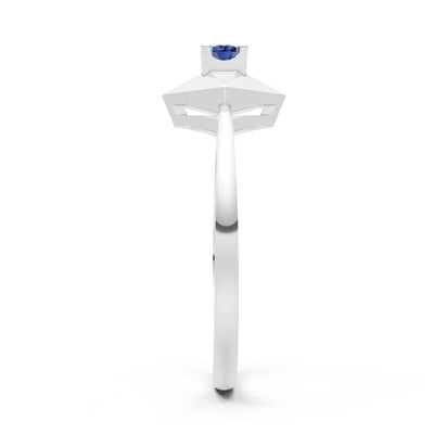 Elevated Cathedral Tiny Solitaire Ring