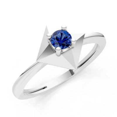 Elevated Cathedral Tiny Solitaire Ring