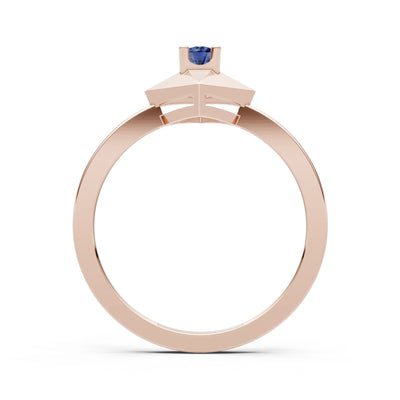 Elevated Cathedral Tiny Solitaire Ring