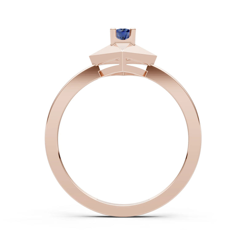 Elevated Cathedral Tiny Solitaire Ring