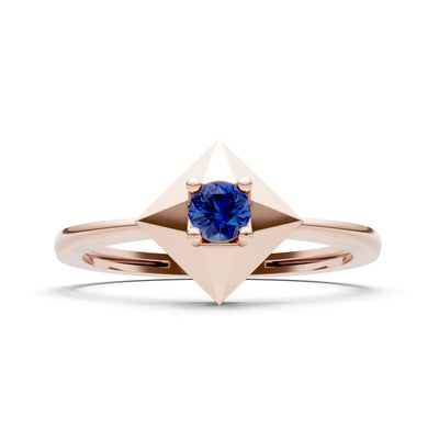 Elevated Cathedral Tiny Solitaire Ring