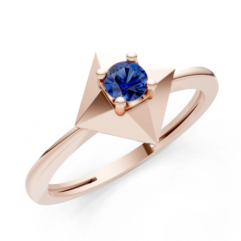 Elevated Cathedral Tiny Solitaire Ring