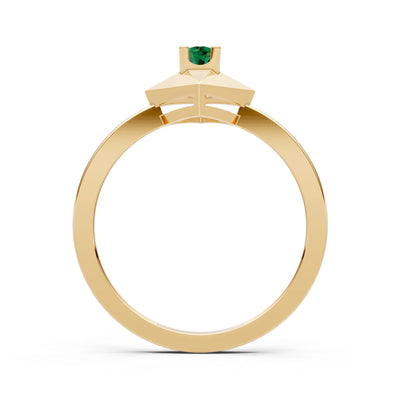 Elevated Cathedral Tiny Solitaire Ring