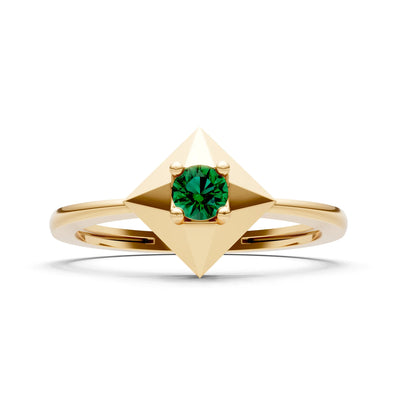 Elevated Cathedral Tiny Solitaire Ring