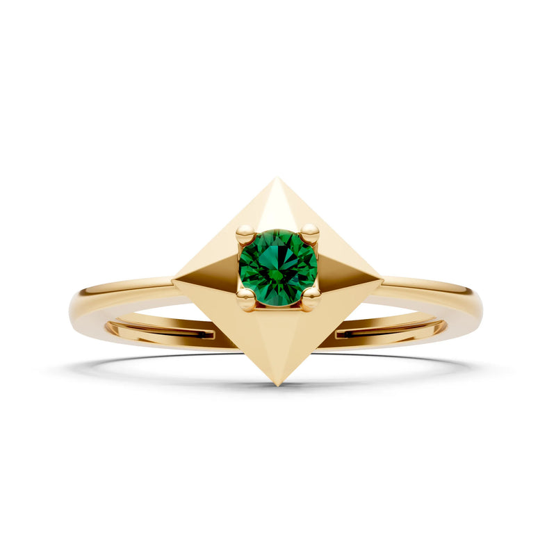 Elevated Cathedral Tiny Solitaire Ring