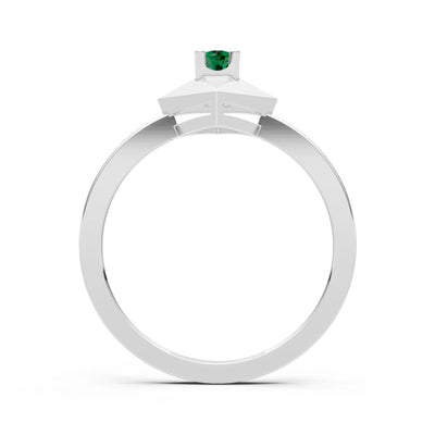 Elevated Cathedral Tiny Solitaire Ring