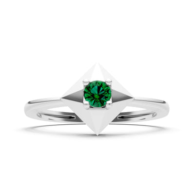 Elevated Cathedral Tiny Solitaire Ring