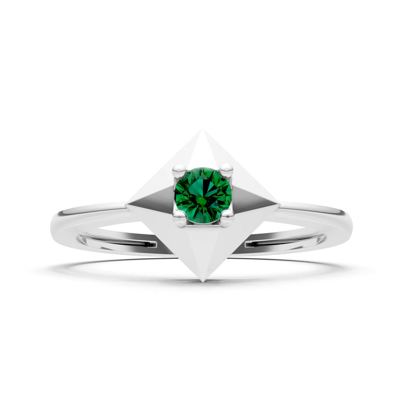 Elevated Cathedral Tiny Solitaire Ring
