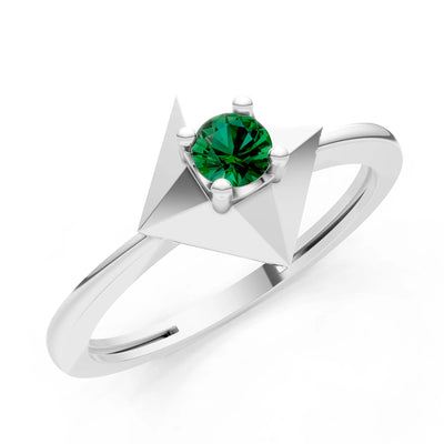 Elevated Cathedral Tiny Solitaire Ring
