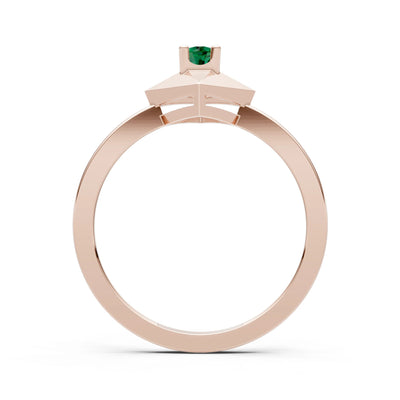 Elevated Cathedral Tiny Solitaire Ring