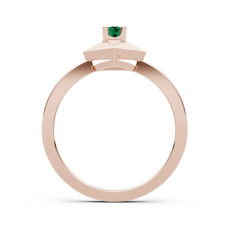 Elevated Cathedral Tiny Solitaire Ring